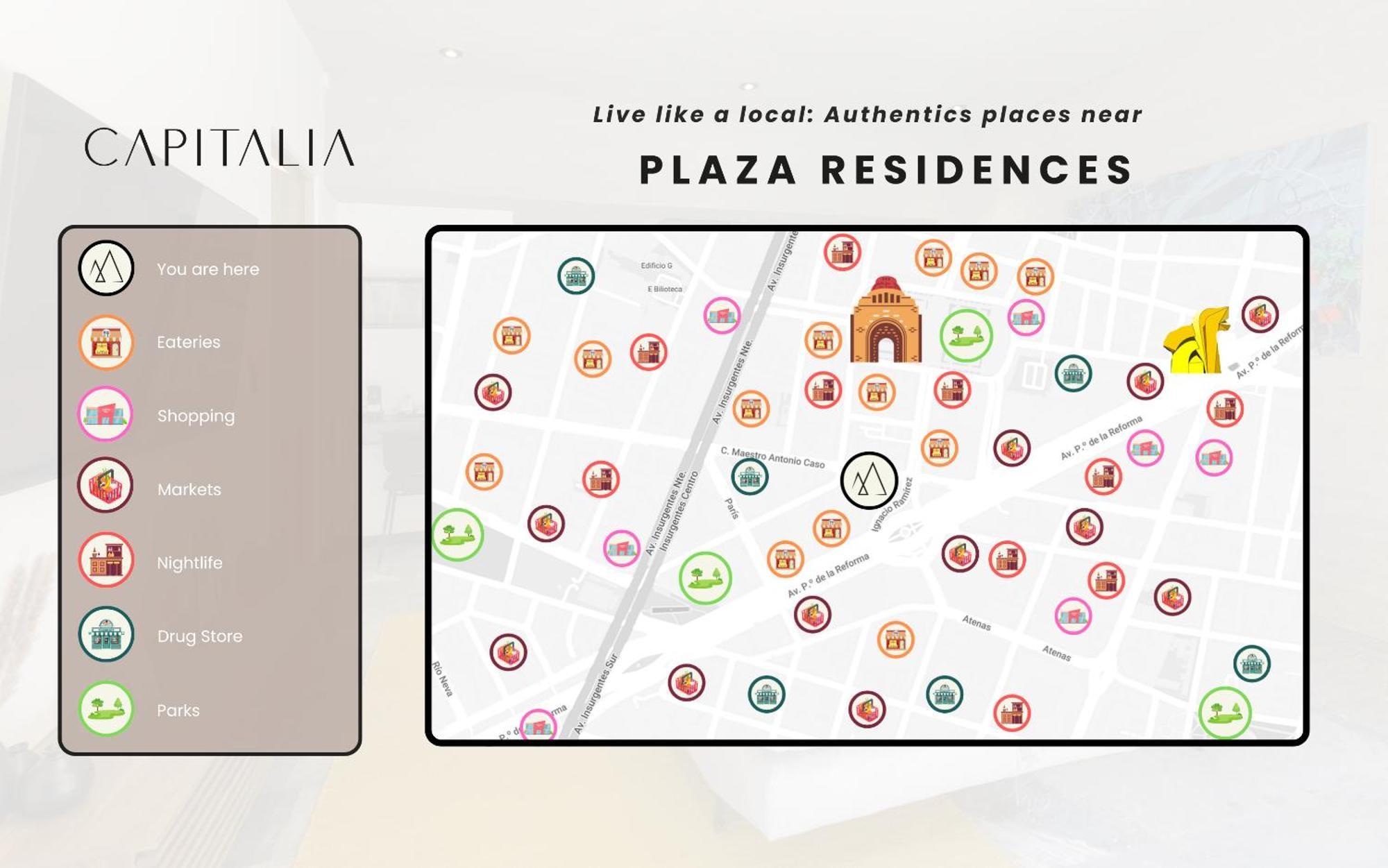 Capitalia - Apartments - Reforma Centro Mexico City Ngoại thất bức ảnh